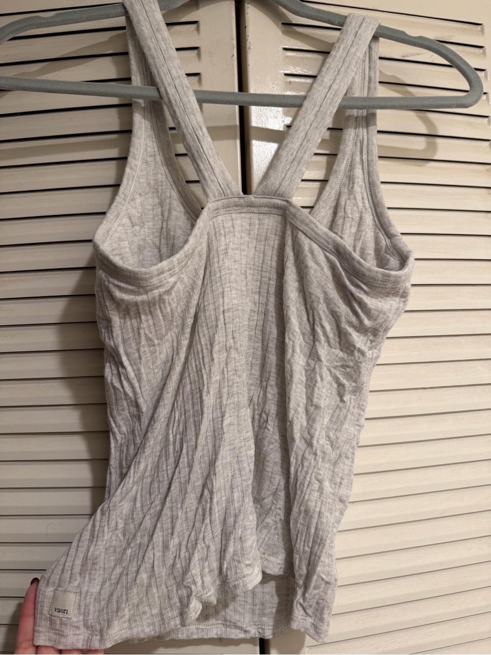 Vuori Heather Gray Ribbed Racerback Tank - Picture 3 of 3